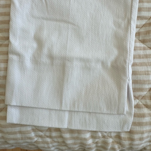 Estelle and Finn White Pique Stretch Step Hem Ankle Pants - Picture 5 of 10